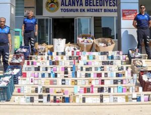 Alanya Zabıtasından sahte parfüm operasyonu